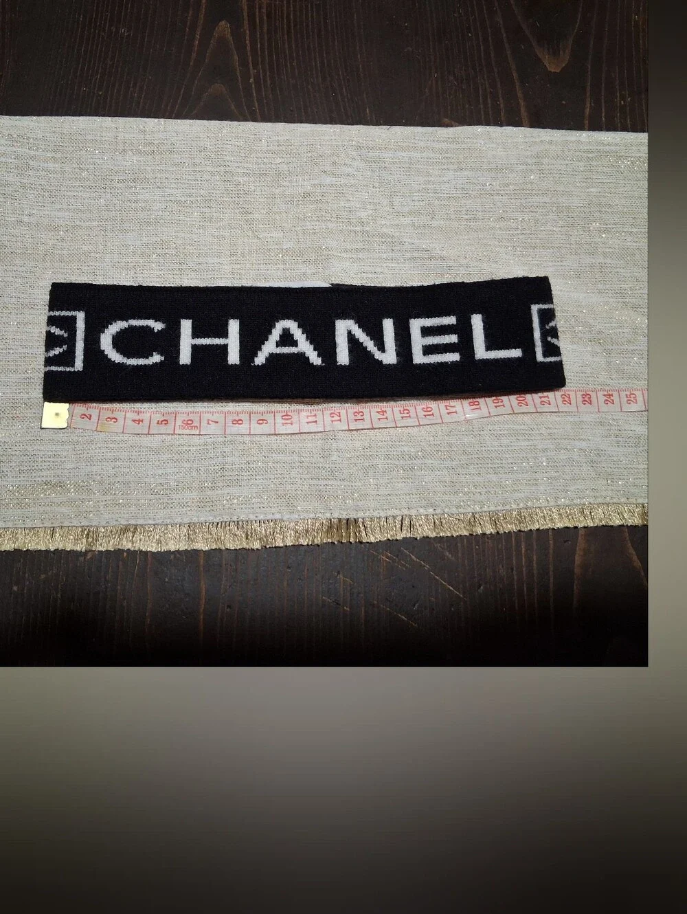 Chanel Black and White Branded Accent Band